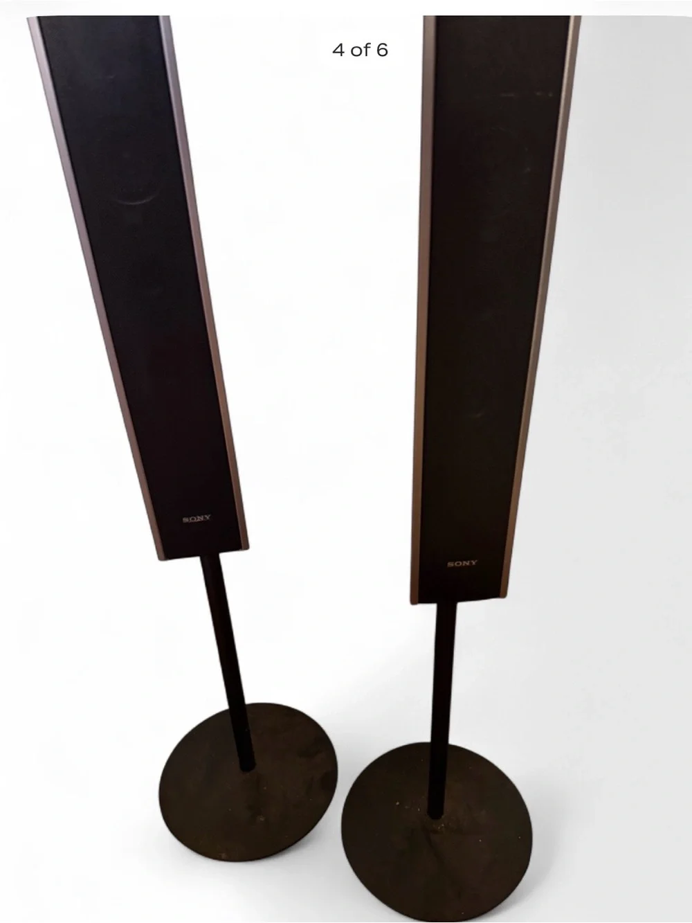 Sony Black Slim Tower Floor Speakers Pair
